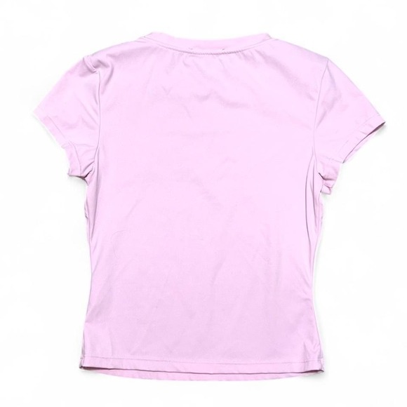 White Fox Shirt Pink Baby Tee Size Small Preppy Loungewear - Picture 5 of 6